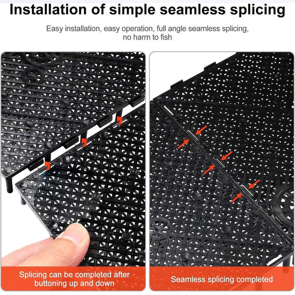 Fish Tank Aquarium Under Gravel Filter System Safe Filtration Plate Board Kit Black 10Pcs Aquariums
