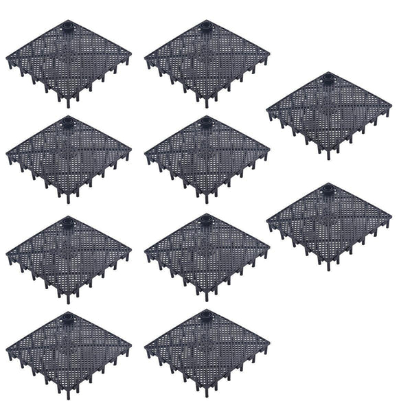 Fish Tank Aquarium Under Gravel Filter System Safe Filtration Plate Board Kit Black 10Pcs Aquariums