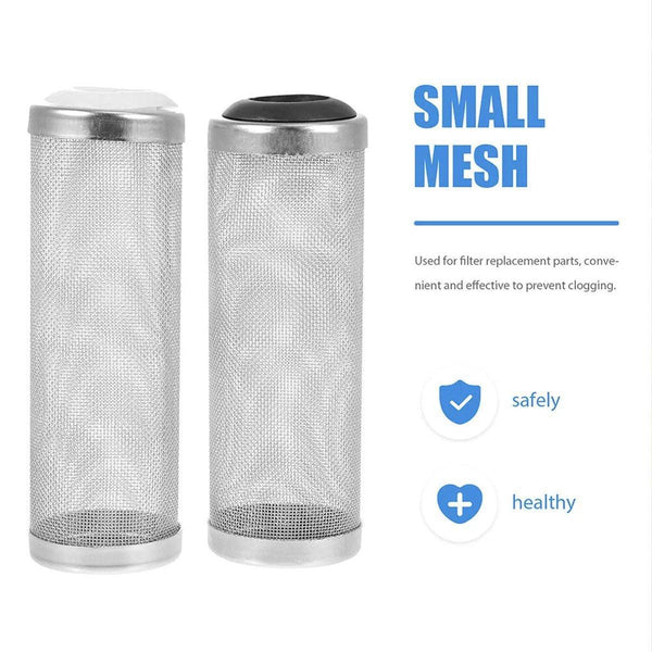 4X Stainless Steel Shrimp Filter Guard Aquarium Intake Protector Fish Safe Mesh Black 4Pcs (12Mm) Aquariums