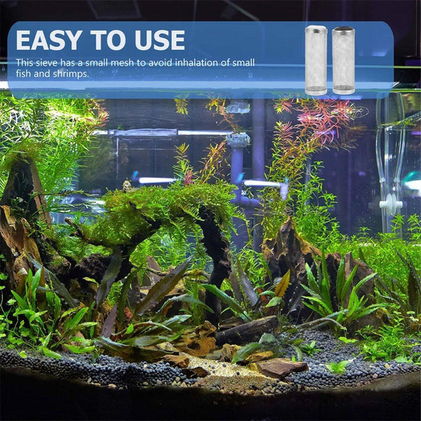 4X Stainless Steel Shrimp Filter Guard Aquarium Intake Protector Fish Safe Mesh Black 4Pcs (12Mm) Aquariums