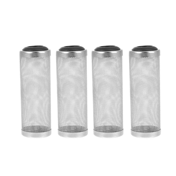 4X Stainless Steel Shrimp Filter Guard Aquarium Intake Protector Fish Safe Mesh Black 4Pcs (12Mm) Aquariums