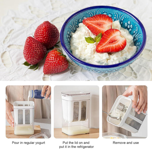 Yogurt Strainer Filter 1100Ml Plastic Container For Draining Cheese Colanders Strainers & Sifters