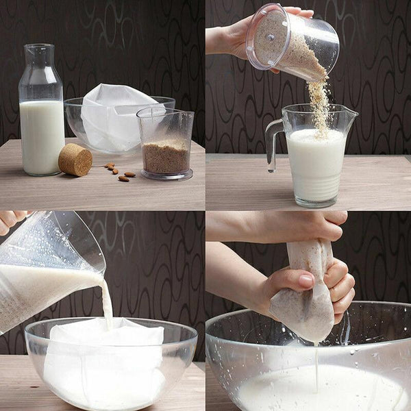 Micron Reusable Nylon Fine Mesh Food Strainer Filter Bag For Nut Milk Coffee 36 X 24 Cm Colanders Strainers & Sifters