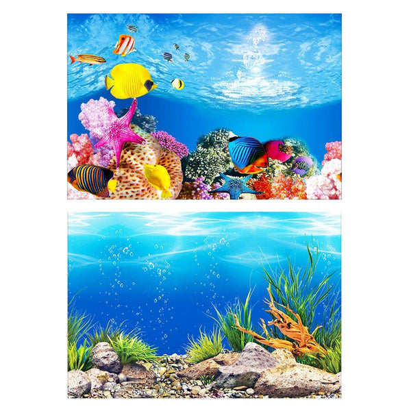 Aquarium Background Fish Tank Wallpaper Double Sided Decoration Sticker Paper A 50Cmx102cm Decorations