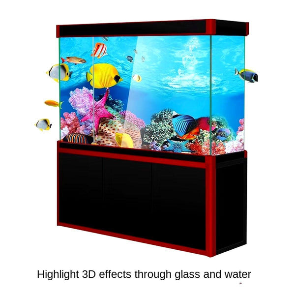 Aquarium Background Fish Tank Wallpaper Double Sided Decoration Sticker Paper H 40Cmx62cm Aquariums