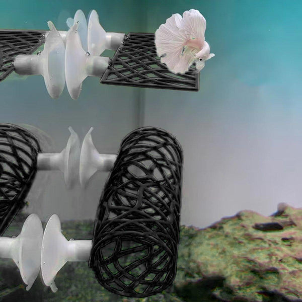 Aquarium Fish Resting Tunnel Hiding House For Betta Shrimp Small Tank Decor Black Decorations