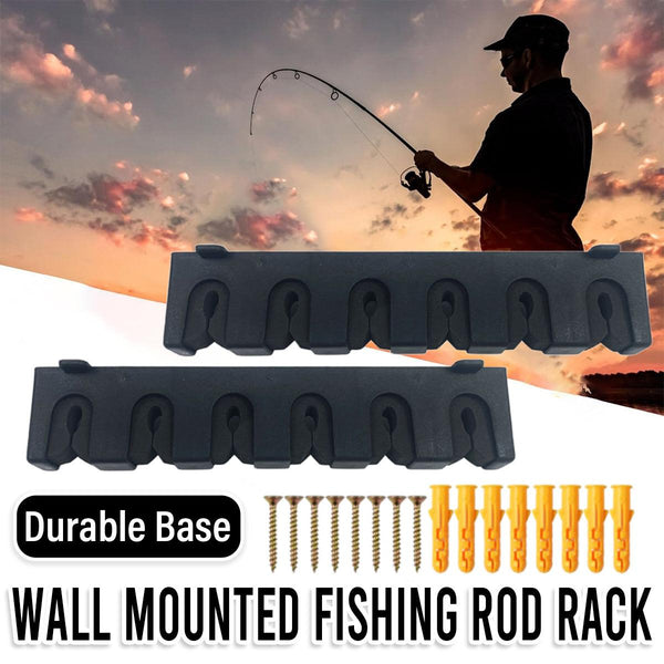 Wall Mounted Fishing Rod Holder Display Rack Sturdy Storage Stand Rod Rests & Holders