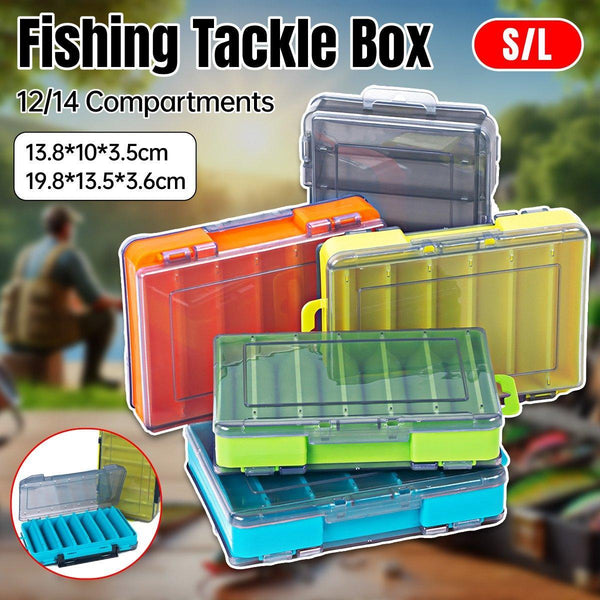 Multifunctional Fishing Bait Storage Box Accessories Gear Organizer Tool Blue S Tackle Boxes & Bags