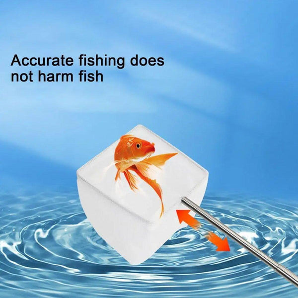 Retractable Fish Net For Tank Pocket Fishing With Handle Aquarium Tools Square Aquariums