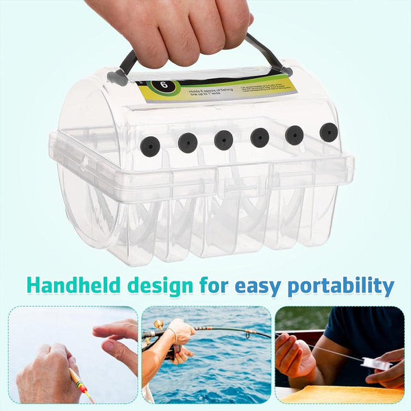 Multifunctional Fishing Line Organizer Storage Box Tackle Management Holder Tackle Boxes & Bags