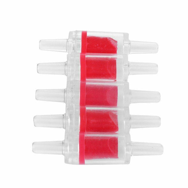 Check Valve Fish Tank Aquarium Air Pump Silicone Non Return One Way Airline 5Pcs Aquariums