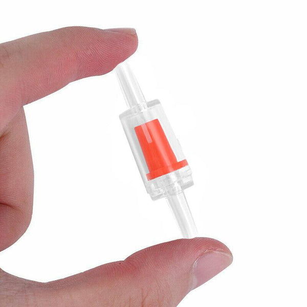 Check Valve Fish Tank Aquarium Air Pump Silicone Non Return One Way Airline 5Pcs Aquariums