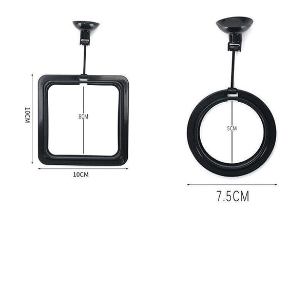 Fish Feeding Ring Aquarium Tank Feeder Floating Food Black Square Aquariums
