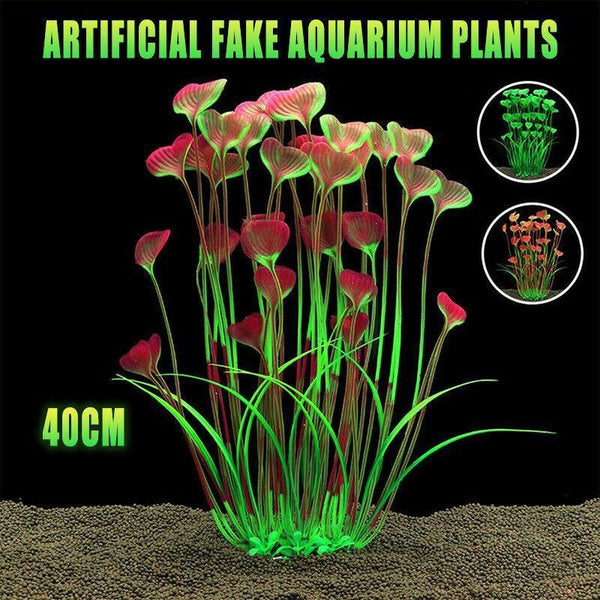 Aquarium 40Cm Artificial Simulation Water Plants Fish Tank Grass Decor Green Decorations