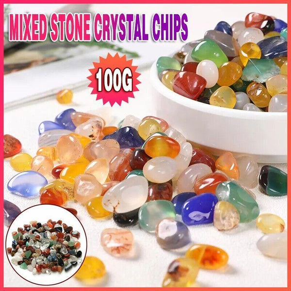 Colorful Mixed Stone Crystal Chips 100G Bulk Lot Pendulums