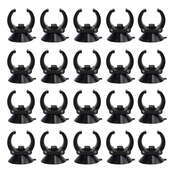 20Pcs Black Suction Mount Clips For Aquarium Equipment Aquariums