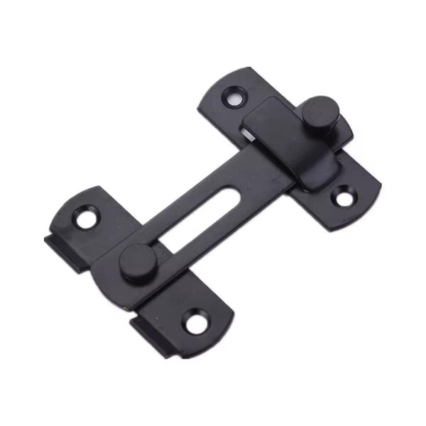 2 Sets 90 Degree Sliding Door Latch Lock Catch Kit For Home Use Flat Black L Sliding Door Hardware