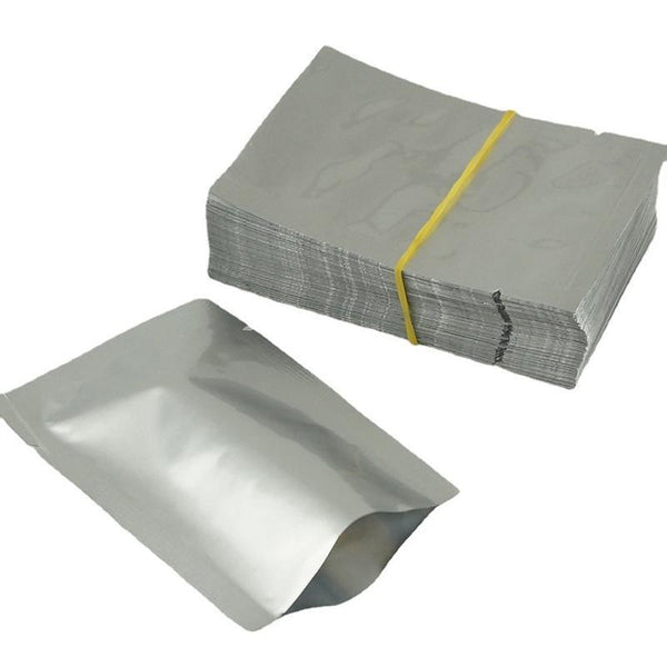 Silver Open Top Aluminum Foil Packaging Bags Heat Seal Vacuum Food Pouches 30X40cm Food Storage Containers