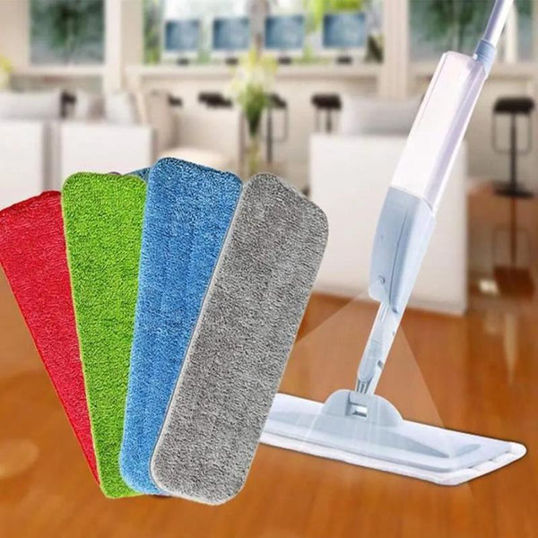Replacement Microfiber Flat Mop Head Refill Floor Cleaning Pads Absorbent Cloths Grey Mop & Broom Accessories