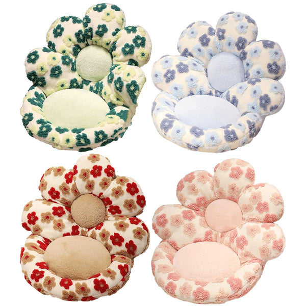 Cute Soft Seat Cushion Flower Shaped Lazy Sofa Pad For Office Chairs And Home Use Green Cushions & Decorative Pillows