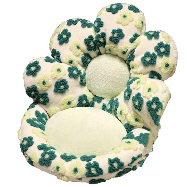 Cute Soft Seat Cushion Flower Shaped Lazy Sofa Pad For Office Chairs And Home Use Green Cushions & Decorative Pillows
