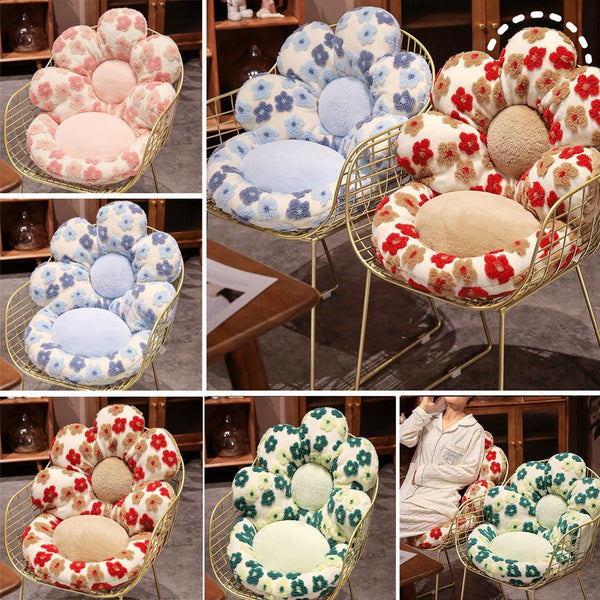 Cute Soft Seat Cushion Flower Shaped Lazy Sofa Pad For Office Chairs And Home Use Red Cushions & Decorative Pillows