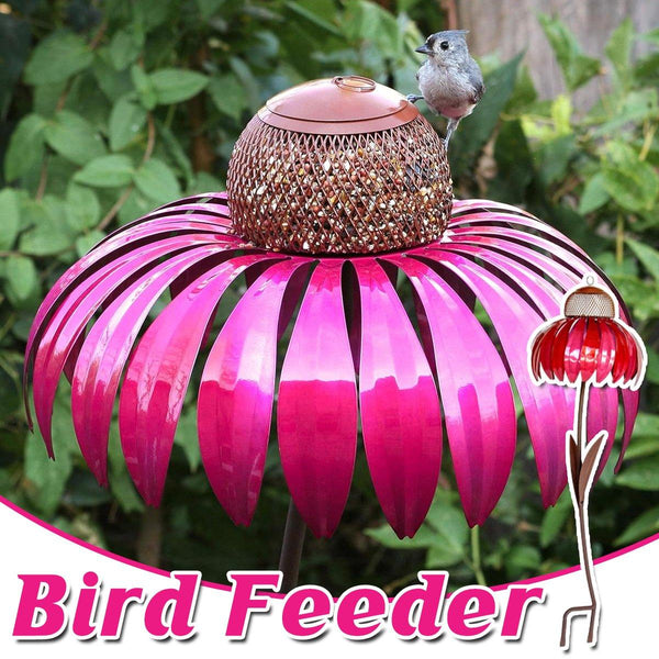 Decorative Metal Flower Garden Bird Feeder Outdoor Hanging Birdseed Bird Feeders