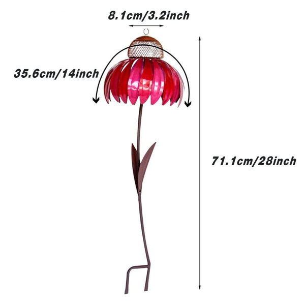 Decorative Metal Flower Garden Bird Feeder Outdoor Hanging Birdseed Bird Feeders