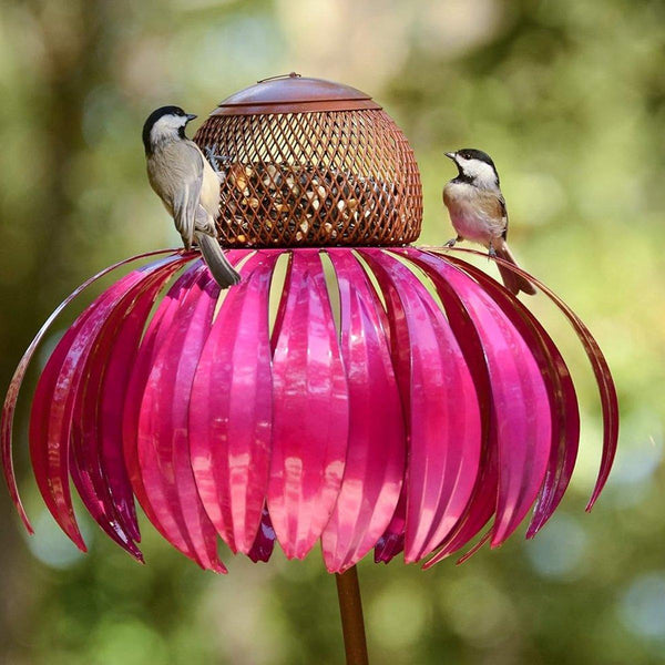 Decorative Metal Flower Garden Bird Feeder Outdoor Hanging Birdseed Bird Feeders