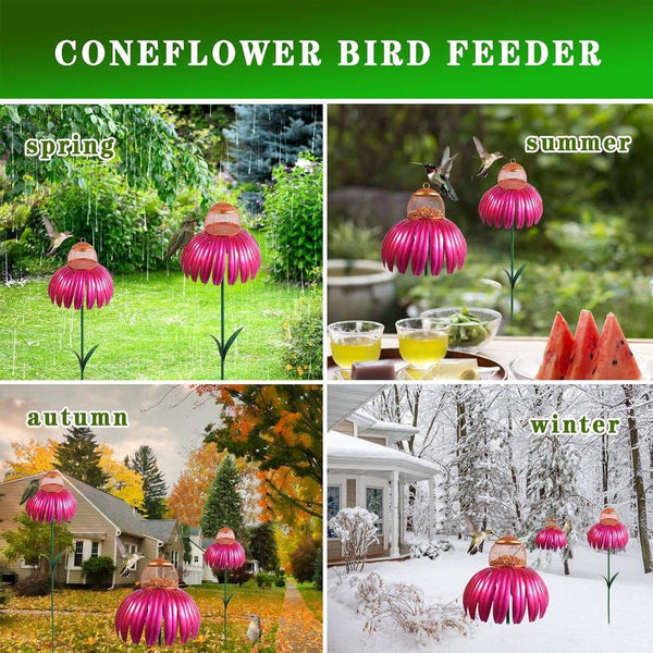 Decorative Metal Flower Garden Bird Feeder Outdoor Hanging Birdseed Bird Feeders