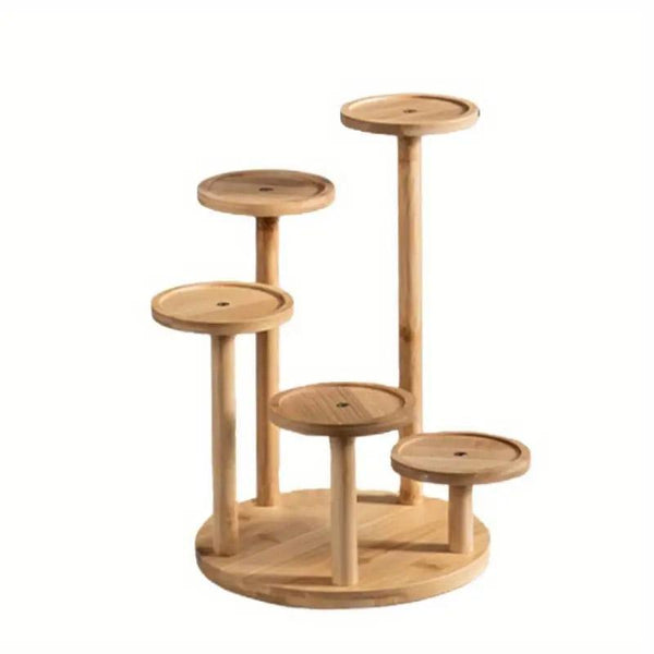 Round Tabletop Flower Stand Balcony Storage Shelf Display Rack Indoor Outdoor Display Stands