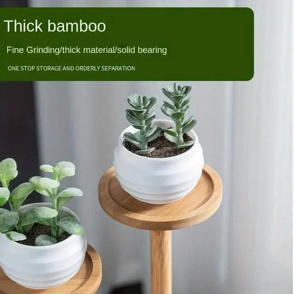 Round Tabletop Flower Stand Balcony Storage Shelf Display Rack Indoor Outdoor Display Stands