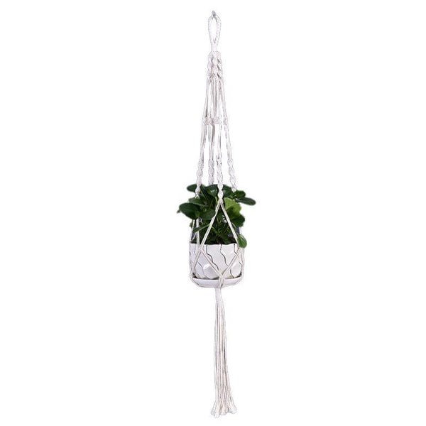 Macrame Plant Flower Pot Holder Hanger Hanging Planter Basket Hemp Rope Braided #01 Hooks & Hangers