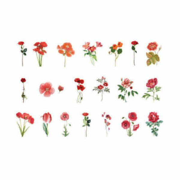Scrapbooking Flower Stickers Pet Transparent Style B Scrapbooking Stickers