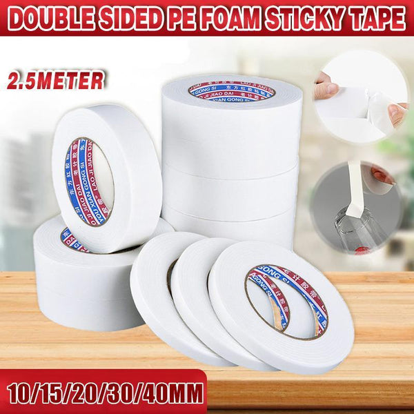 Double Sided White Pe Foam Sticky Tape Mounting Diy Craft Strong Adhesive 2.5M 40Mm*2.5M Adhesive Tapes