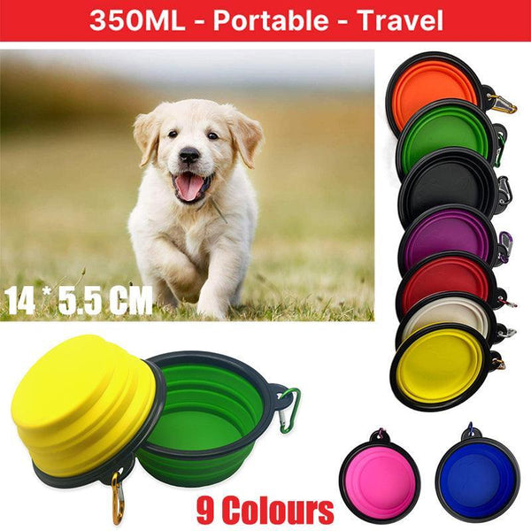 Collapsible Silicone Pet Bowl For Cat Dog Portable Food And Water Feeder Black Cat Bowls