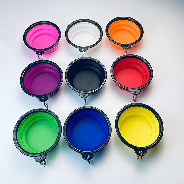 Collapsible Silicone Pet Bowl For Cat Dog Portable Food And Water Feeder Red Dishes Feeders & Fountains