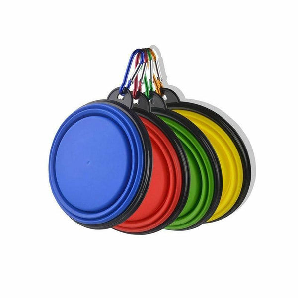Collapsible Silicone Pet Bowl For Cat Dog Portable Food And Water Feeder Red Dishes Feeders & Fountains