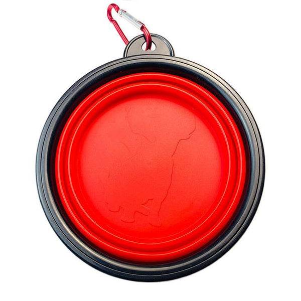 Collapsible Silicone Pet Bowl For Cat Dog Portable Food And Water Feeder Red Dishes Feeders & Fountains