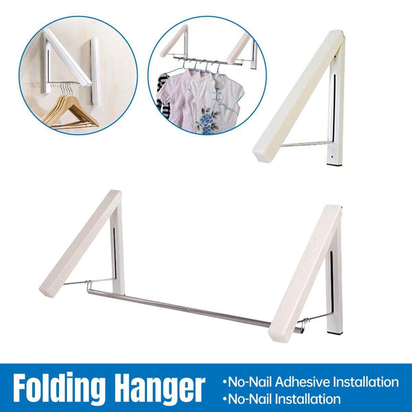 Mini Wall Hanging Retractable Clothes Drying Rack Space Saving Laundry Hanger Clothes Hangers