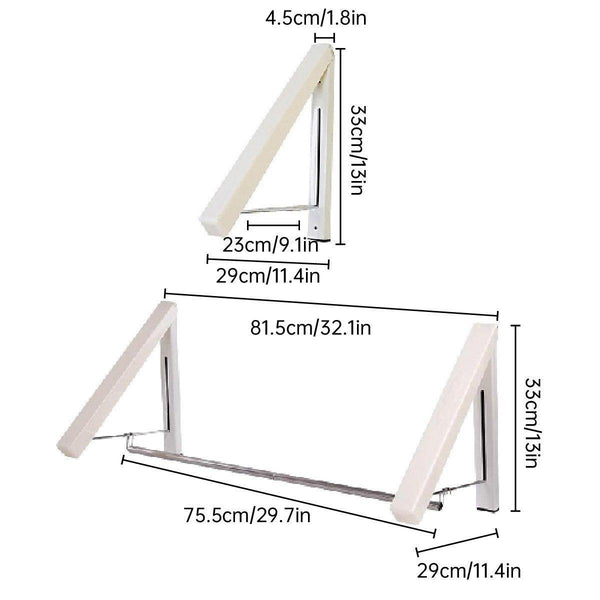Mini Wall Hanging Retractable Clothes Drying Rack Space Saving Laundry Hanger Clothes Hangers