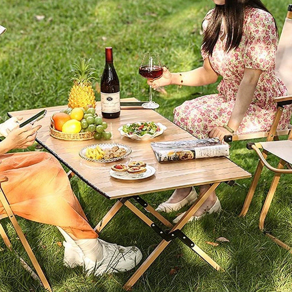 Folding Table Portable Picnic Camping Egg Roll Multi Function Outdoor Camping Tables
