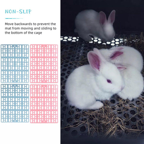 2Pcs Rabbit Foot Mat Large Plastic Cage For Guinea Pig Pet Accessories Blue Small Animal Supplies