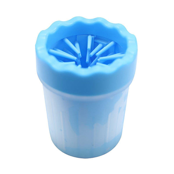Dog Paw Cleaner Pet Cat Foot Washer Cup Feet Clean Brush Cleaning Paws Wash Tool Blue Dog Grooming