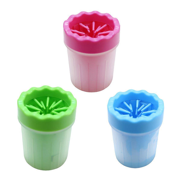 Dog Paw Cleaner Pet Cat Foot Washer Cup Feet Brush Cleaning Paws Tool Green Dog Grooming