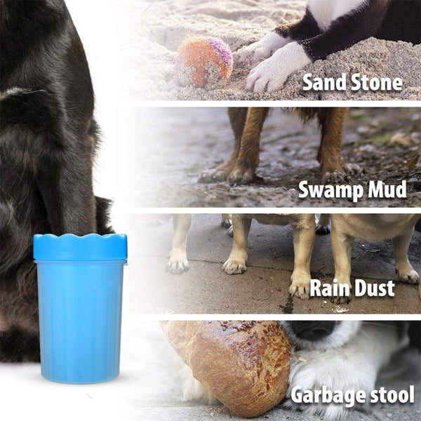 Dog Paw Cleaner Pet Cat Foot Washer Cup Feet Brush Cleaning Paws Tool Green Dog Grooming