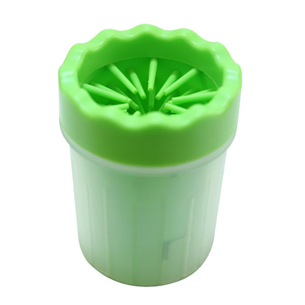 Dog Paw Cleaner Pet Cat Foot Washer Cup Feet Brush Cleaning Paws Tool Green Dog Grooming