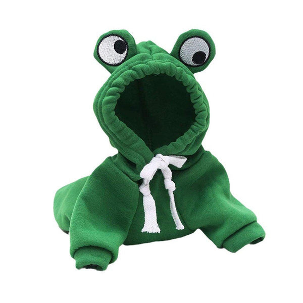 Warm Hooded Cartoon Frog Pet Clothes For Dogs And Cats Autumn Winter Vest M Dog Clothing & Shoes