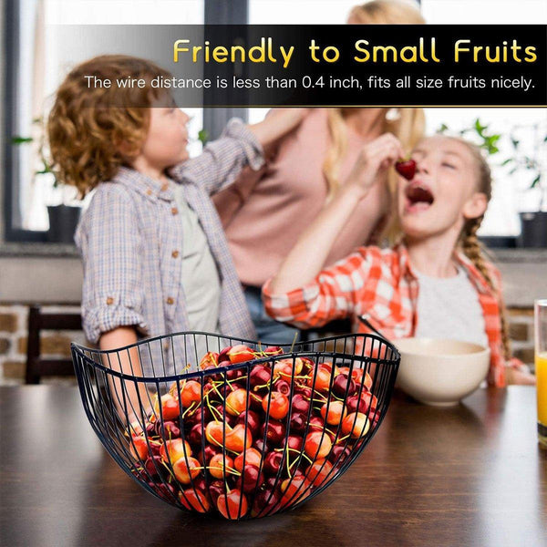 Large Iron Fruit Storage Basket Home Decor Snack Candy Plate Living Room Black Storage Bins & Baskets