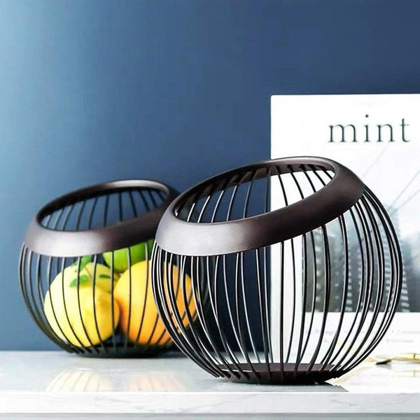 Creative Iron Melon Fruit Basket Capsule Holder Coffee Rack Dried Storage Storage Bins & Baskets